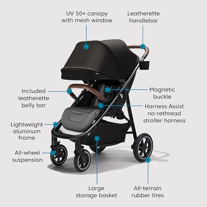 Baby Jogger City Mini Air Lightweight Stroller (Rich Black) - Kidsy