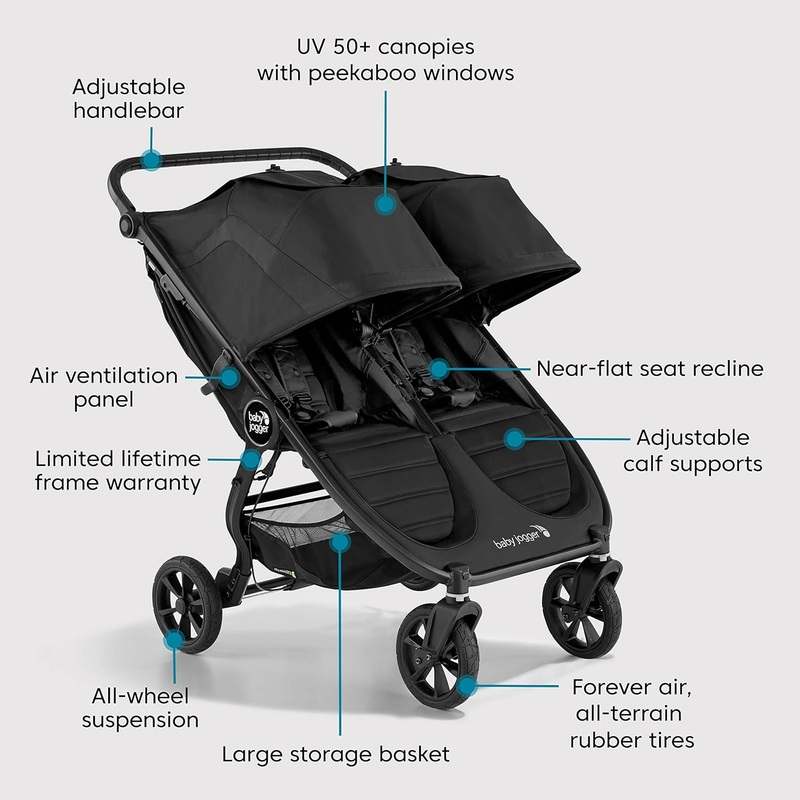 Baby Jogger City Mini GT2 All - Terrain Double Stroller (Pike) - Kidsy