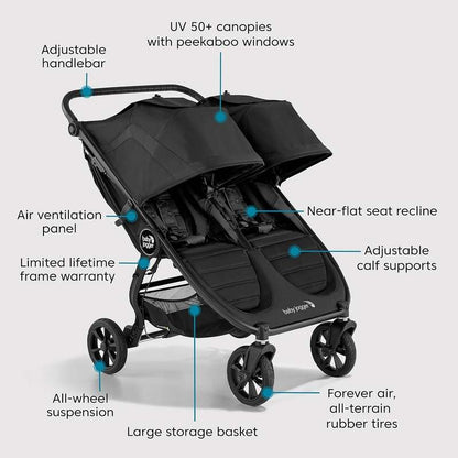 Baby Jogger City Mini GT2 All - Terrain Double Stroller (Pike) - Kidsy