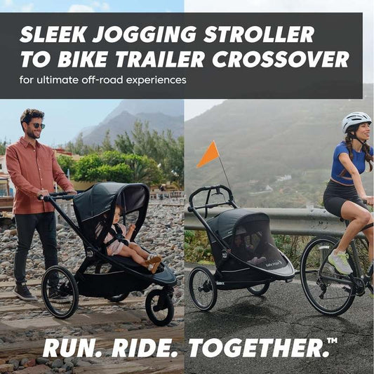 Baby Jogger City Prix Stroller & Bike Trailer Bundle (Ambition Black) - Kidsy