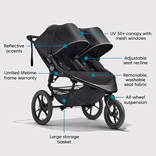 Baby Jogger Summit X3 Double Stroller (Black) - Kidsy