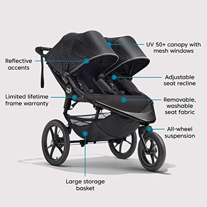 Baby Jogger Summit X3 Double Stroller (Black) - Kidsy