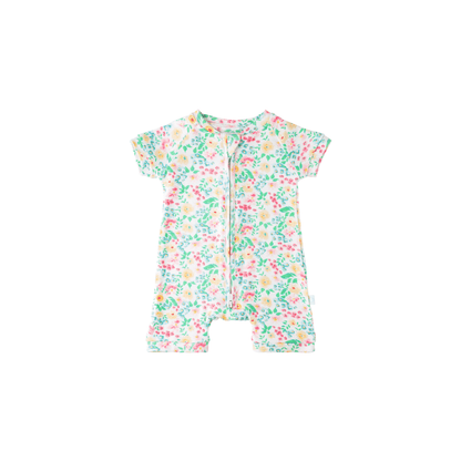 Baby Short - Sleeve Bamboo Romper - Kidsy