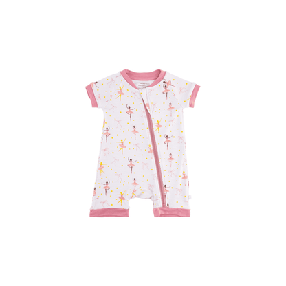 Baby Short - Sleeve Bamboo Romper - Kidsy