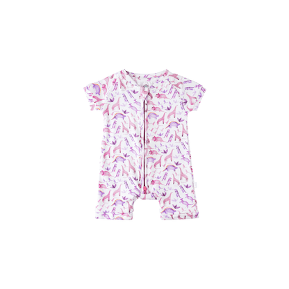 Baby Short - Sleeve Bamboo Romper - Kidsy