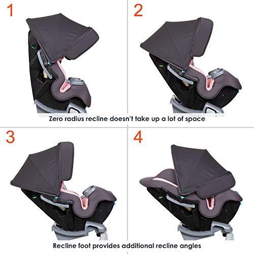 Baby Trend Cover Me 4 - in - 1 Convertible Car Seat (Quartz Pink) - Kidsy
