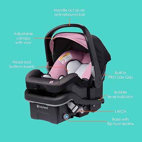 Baby Trend EZ - Lift PRO Infant Car Seat (Dash Rose) - Kidsy