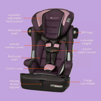 Baby Trend Hybrid SI 3 - in - 1 Booster Car Seat (Dash Orchid) - Kidsy