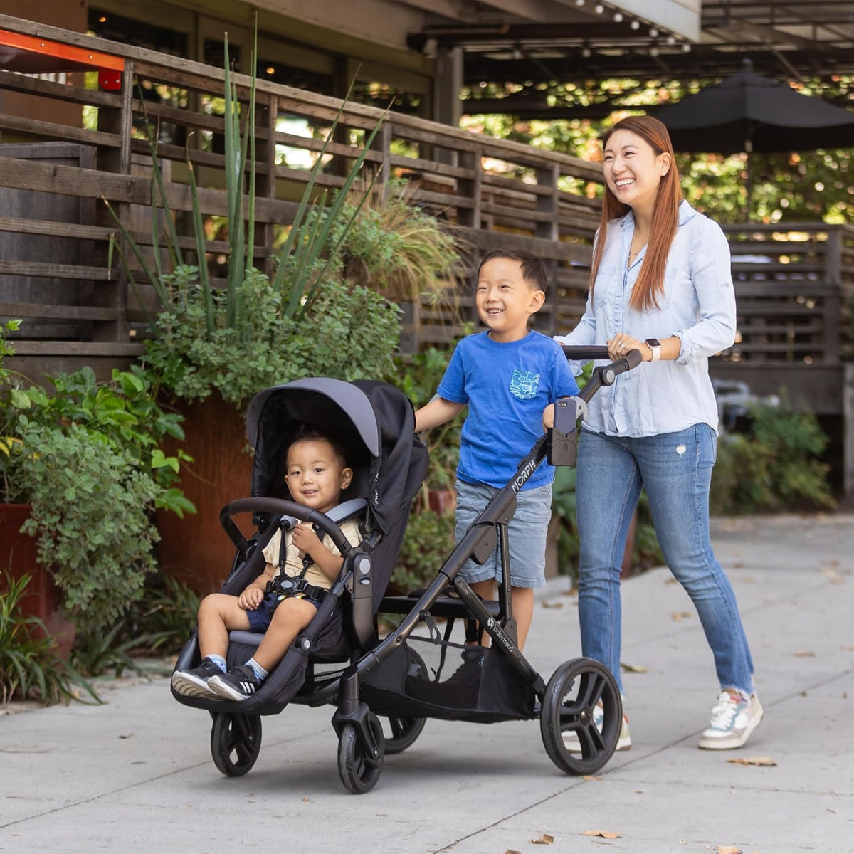 Baby Trend Morph Single to Double Modular Stroller (Dash Grey) - Kidsy