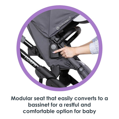 Baby Trend Morph Single to Double Modular Stroller (Dash Grey) - Kidsy