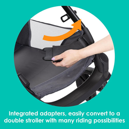 Baby Trend Morph Single to Double Modular Stroller (Dash Grey) - Kidsy