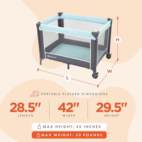 Baby Trend Portable Playard (Twinkle Blue) - Kidsy