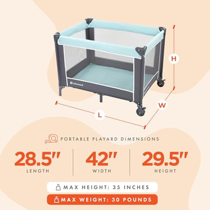 Baby Trend Portable Playard (Twinkle Blue) - Kidsy