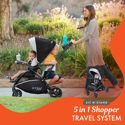 Baby Trend Sit N’ Stand 5 - in - 1 Shopper Travel System (Moondust) - Kidsy