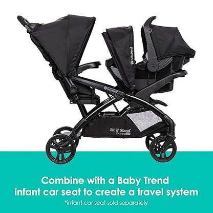 Baby Trend Sit N' Stand Double 2.0 Stroller (Dash Black) - Kidsy