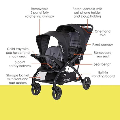 Baby Trend Sit N' Stand Double 2.0 Stroller (Dash Black) - Kidsy