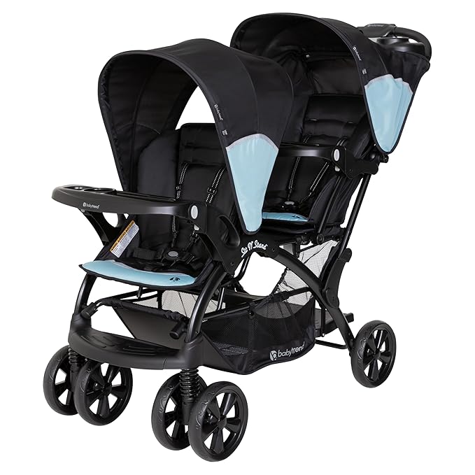 Baby Trend Sit N’ Stand Double Stroller (Desert Blue) - Kidsy