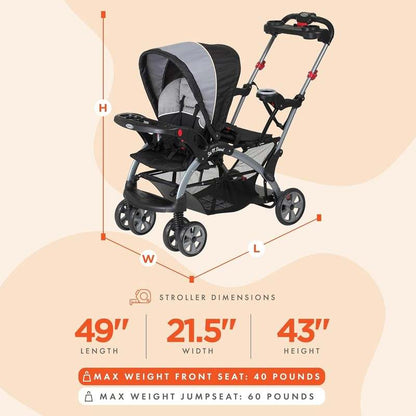 Baby Trend Sit N Stand Ultra Tandem Stroller (Phantom) - Kidsy