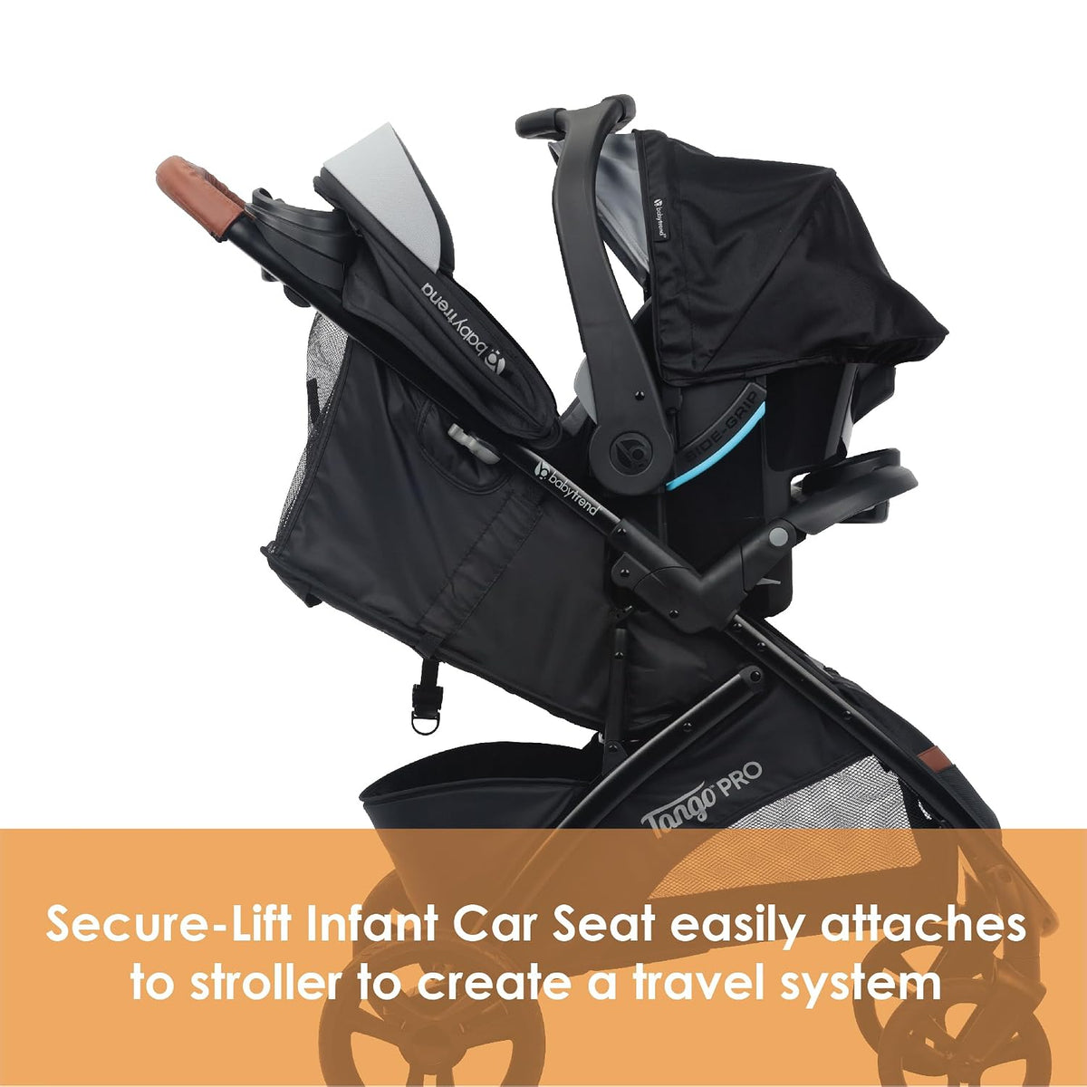 Baby Trend Tango PRO Travel System with Secure-Lift Infant Car Seat (Dash Black) - Kidsy
