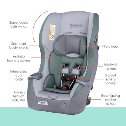 Baby Trend Trooper 3 - in - 1 Convertible Car Seat (Dash Sage) - Kidsy