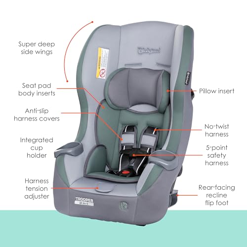 Baby Trend Trooper 3 - in - 1 Convertible Car Seat (Dash Sage) - Kidsy