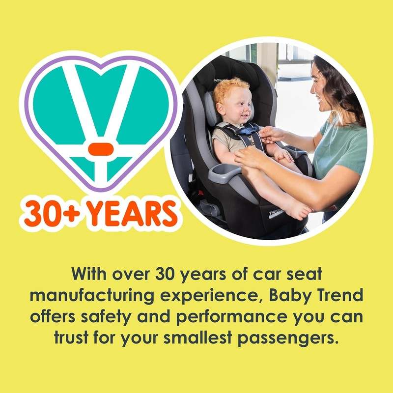 Baby Trend Trooper Slim 3 - in - 1 Convertible Car Seat (Dash Black) - Kidsy