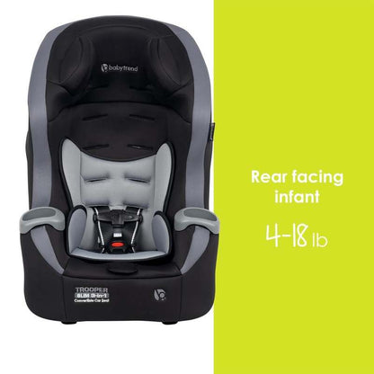 Baby Trend Trooper Slim 3 - in - 1 Convertible Car Seat (Dash Black) - Kidsy