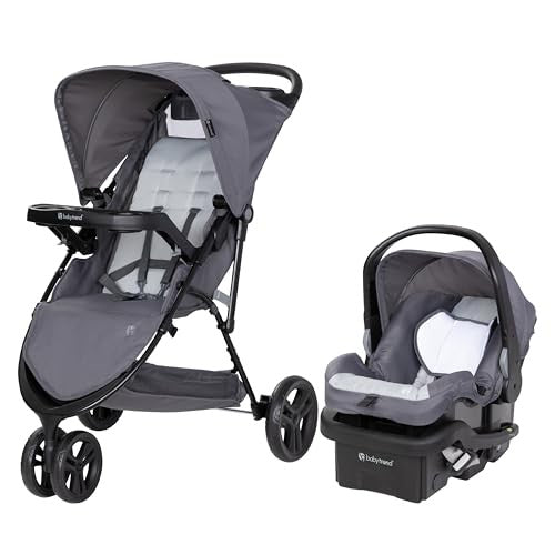 Baby Trend Venture 3 - Wheel Stroller Travel System (Stellar Grey) - Kidsy