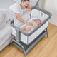 BabyBond 3 in 1 Baby Bassinet Bedside Sleeper (Grey) - Kidsy