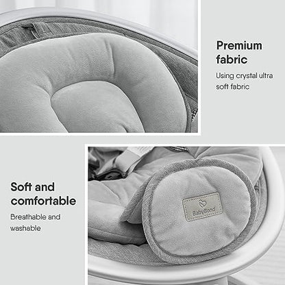 BabyBond Baby Bluetooth Infant Swing with Music Speaker (Silver) - Kidsy