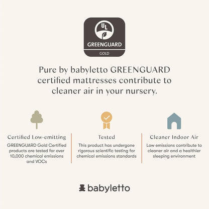 Babyletto Pure Core 4" Midi Crib Mattress Hybrid Waterproof Cover - Kidsy