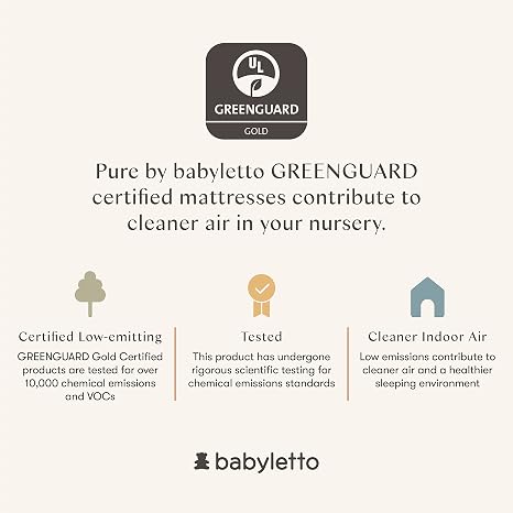 Babyletto Pure Core Mini Crib Mattress with Hybrid Waterproof Cover - Kidsy