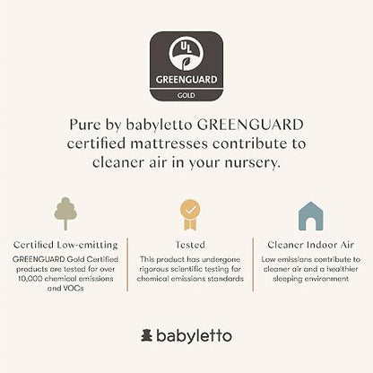 Babyletto Pure Core Mini Crib Mattress with Hybrid Waterproof Cover - Kidsy