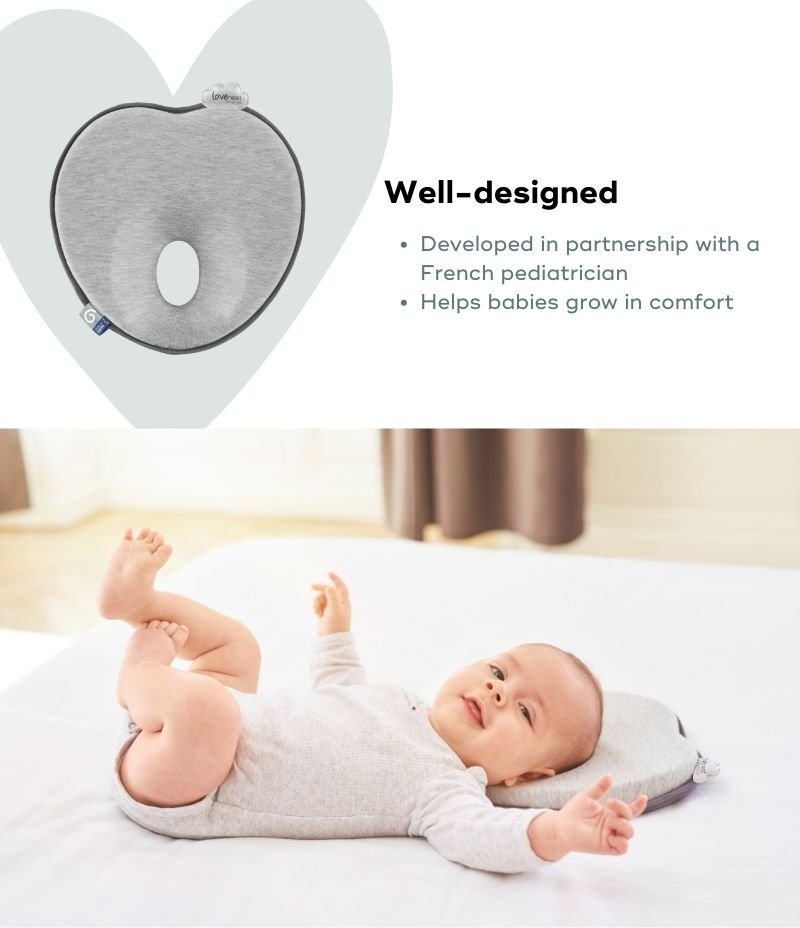 Babymoov Lovenest Baby Pillow Cushion (Grey) - Kidsy