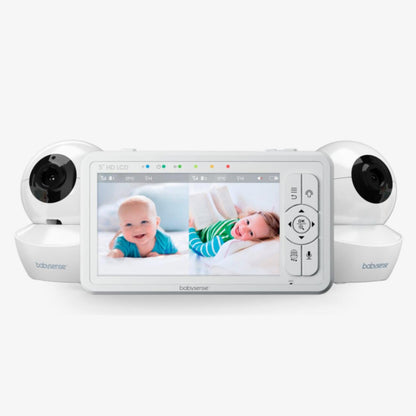 Babysense HD S2: Video Baby Monitor with 2 Cameras, Non Wifi, Split Screen & Night Light Machine - Kidsy