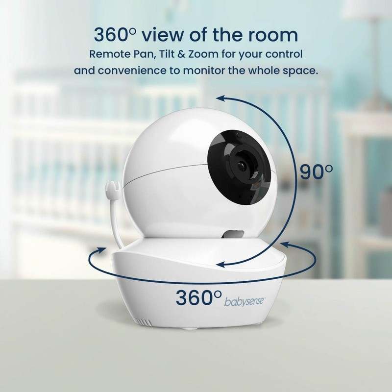Babysense HD S2: Video Baby Monitor with 2 Cameras, Non Wifi, Split Screen & Night Light Machine - Kidsy
