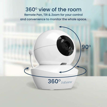 Babysense HD S2: Video Baby Monitor with 2 Cameras, Non Wifi, Split Screen & Night Light Machine - Kidsy