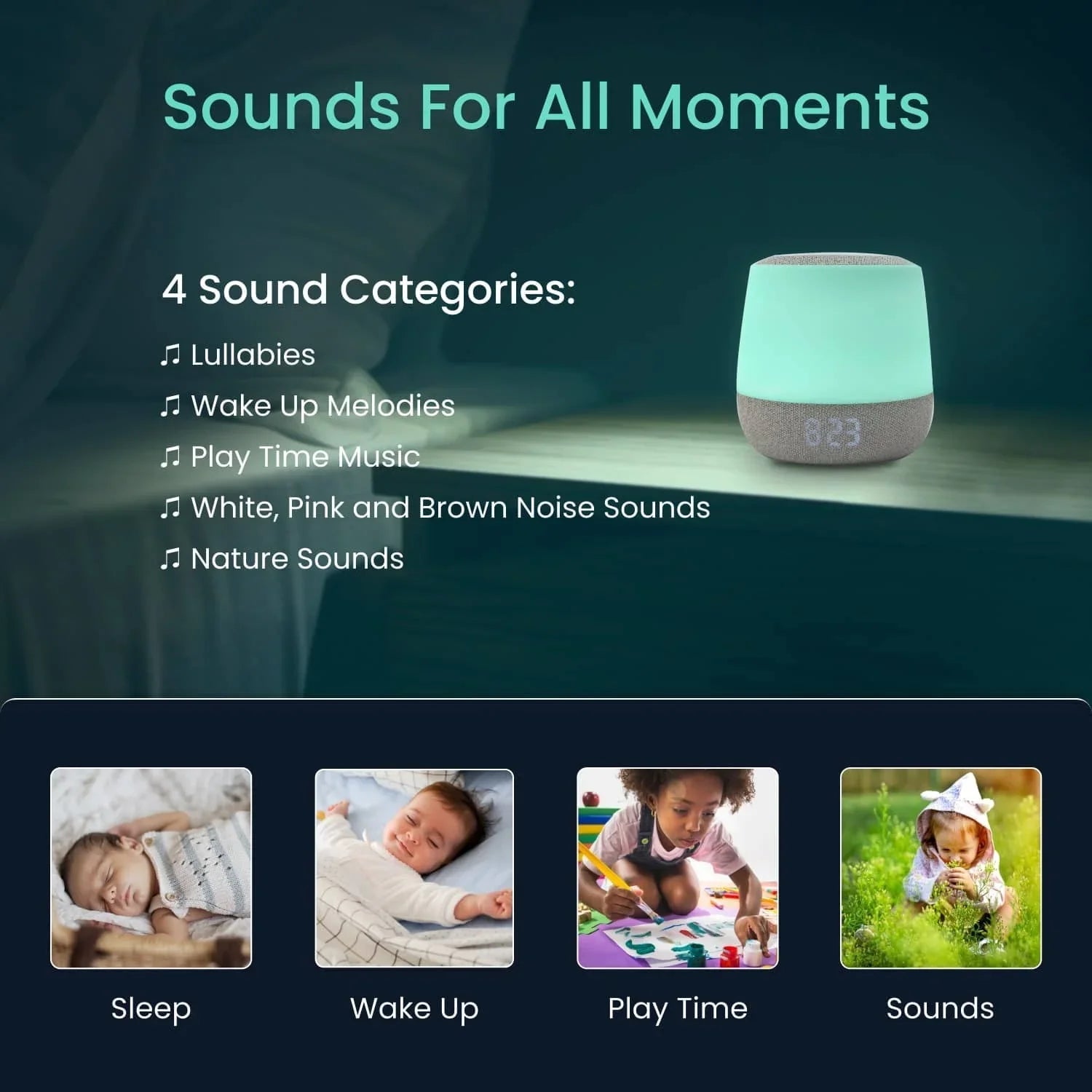 Babysense Safe Sleep Smart Nursery: Video Baby Monitor, Breathing Motion with Safety Alerts, Night Light & Sound Machine - Kidsy