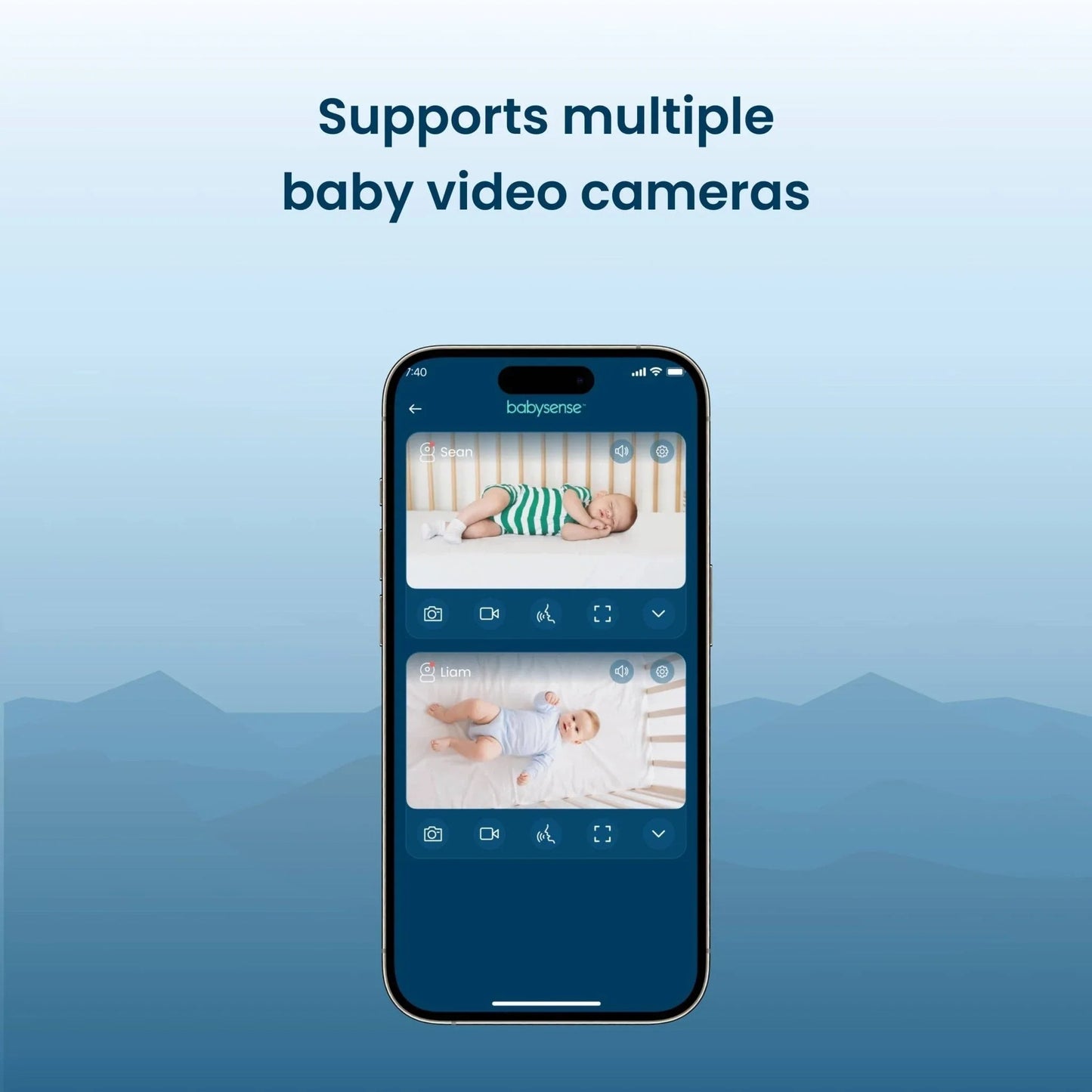 Babysense Safe Sleep Smart Nursery: Video Baby Monitor, Breathing Motion with Safety Alerts, Night Light & Sound Machine - Kidsy