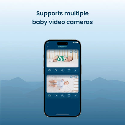 Babysense Safe Sleep Smart Nursery: Video Baby Monitor, Breathing Motion with Safety Alerts, Night Light & Sound Machine - Kidsy
