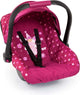 Bayer Design Baby Doll Deluxe Car Seat with Canopy Polka dots (Pink) - Kidsy