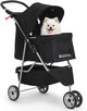 BestPet 3 - Wheel Pet Stroller Dog and Cat Stroller (Black) - Kidsy
