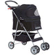 BestPet 4 - Wheel Folding Pet Stroller Carrier (Black) - Kidsy