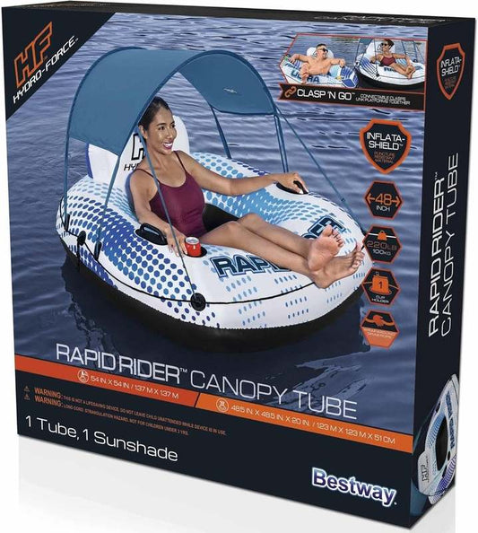Bestway Hydro Force Rapid Rider Canopy Tube 54" Inflatable Float - Kidsy