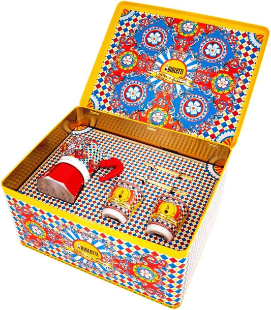 Bialetti Dolce & Gabbana Mocha Express & Espresso Cup Set, Direct Fire (Coffee Maker, Espresso Maker, Makinetta) - Kidsy