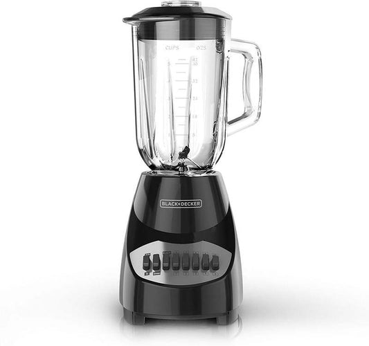 Black+Decker Countertop Blender with 6 - Cup Glass Jar, 10 - Speed Settings (Black) - Kidsy