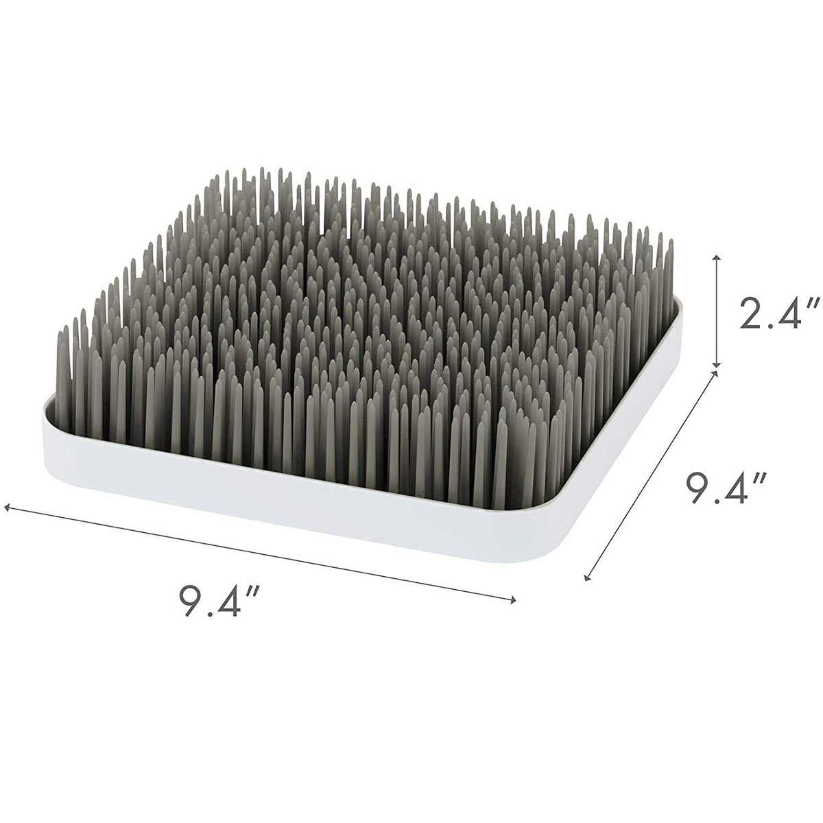 Boon Grass Plastic Drying Rack 9.75 x 9.88 x 3.0 inches (Gray) - Kidsy
