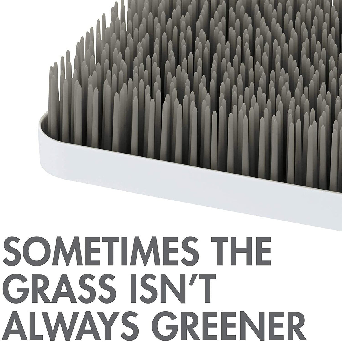 Boon Grass Plastic Drying Rack 9.75 x 9.88 x 3.0 inches (Gray) - Kidsy
