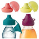 Boon Snug Sip Silicone Bottle Toppers (4 Toppers, 4 Cases) - Kidsy