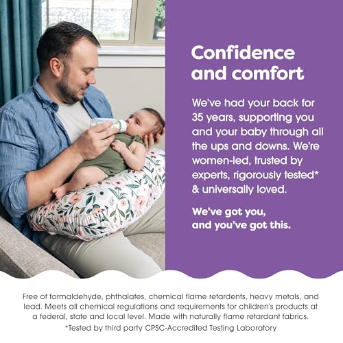 Boppy Larger Nursing Pillow (Pink Garden Flowers) - Kidsy